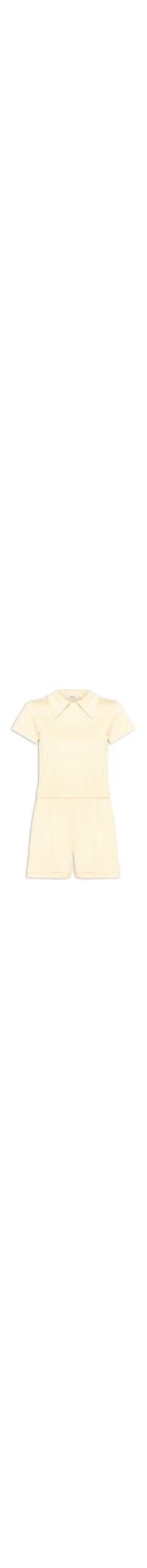 Conjunto Feminino Polo e Short Comfy - Amarelo