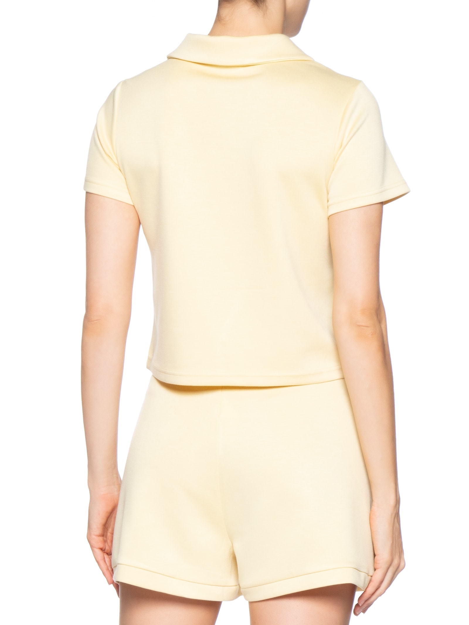 Conjunto Feminino Polo e Short Comfy Amarelo Basiq