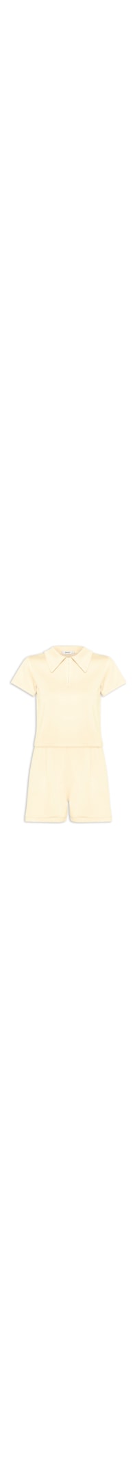 Conjunto Feminino Polo e Short Comfy - Amarelo