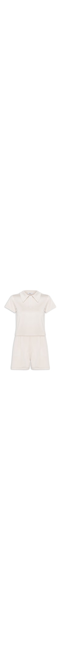 Conjunto Feminino Polo e Short Comfy - Bege