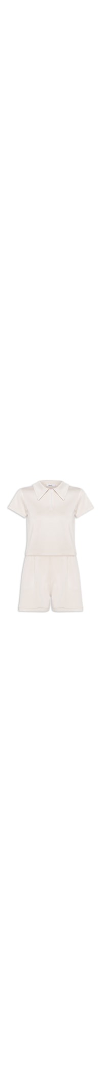 Conjunto Feminino Polo e Short Comfy - Bege