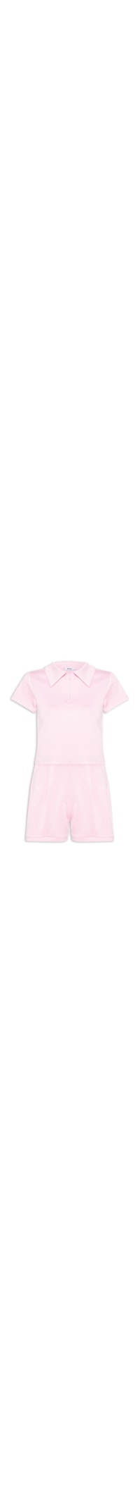 Conjunto Feminino Polo e Short Comfy - Rosa