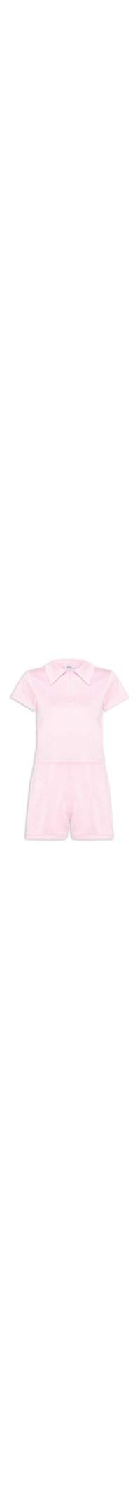 Conjunto Feminino Polo e Short Comfy - Rosa