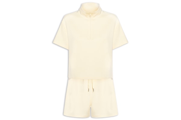 Conjunto Feminino Polo E Shorts - Amarelo