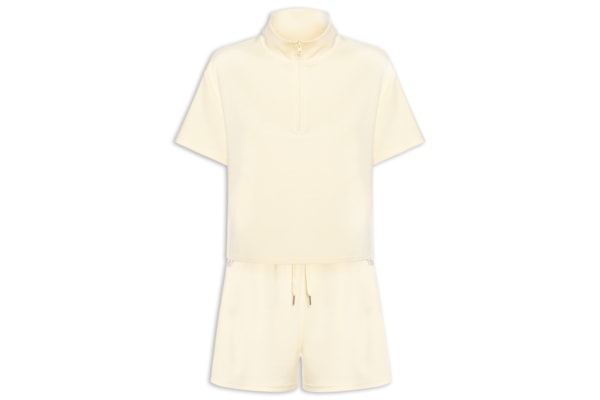 Conjunto Feminino Polo E Shorts - Amarelo