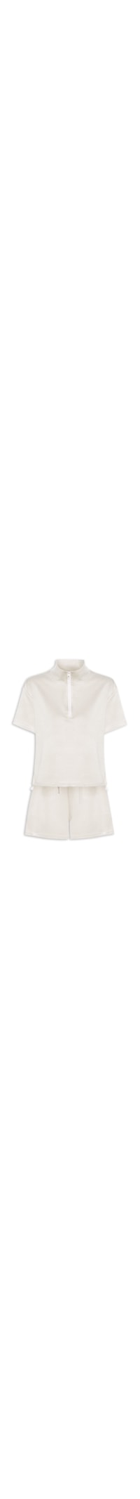 Conjunto Feminino Polo E Shorts - Bege