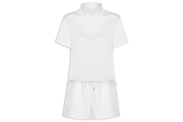 Conjunto Feminino Polo E Shorts - Off White