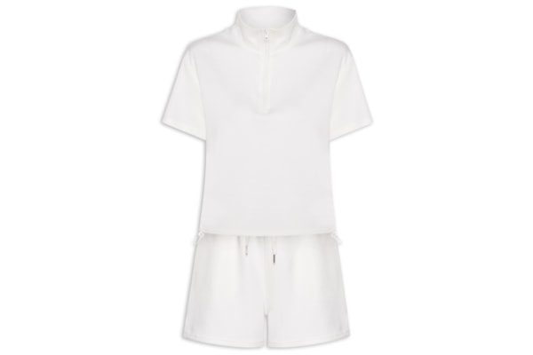 Conjunto Feminino Polo E Shorts - Off White