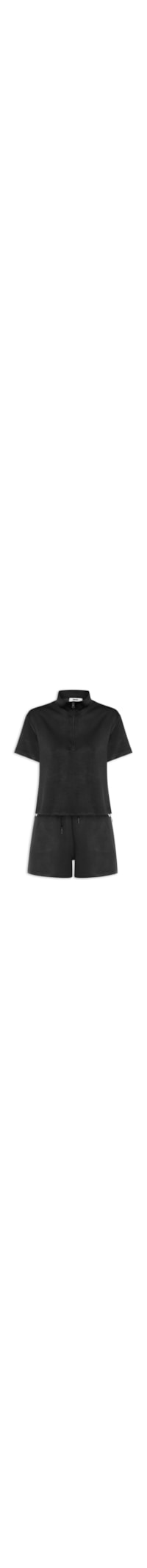 Conjunto Feminino Polo E Shorts - Preto