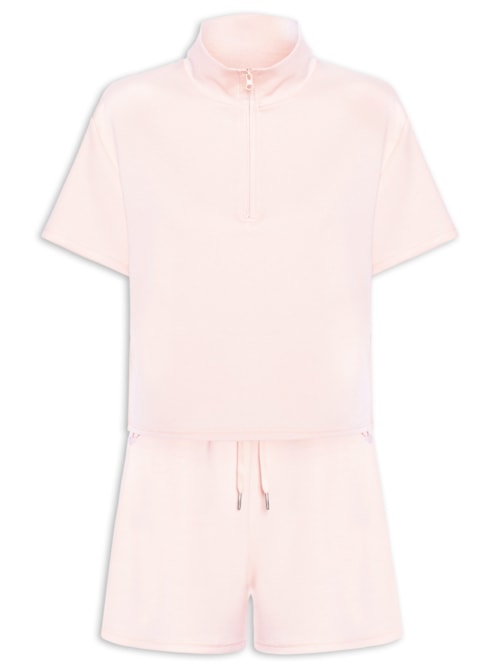 Conjunto Feminino Polo E Shorts - Rosa