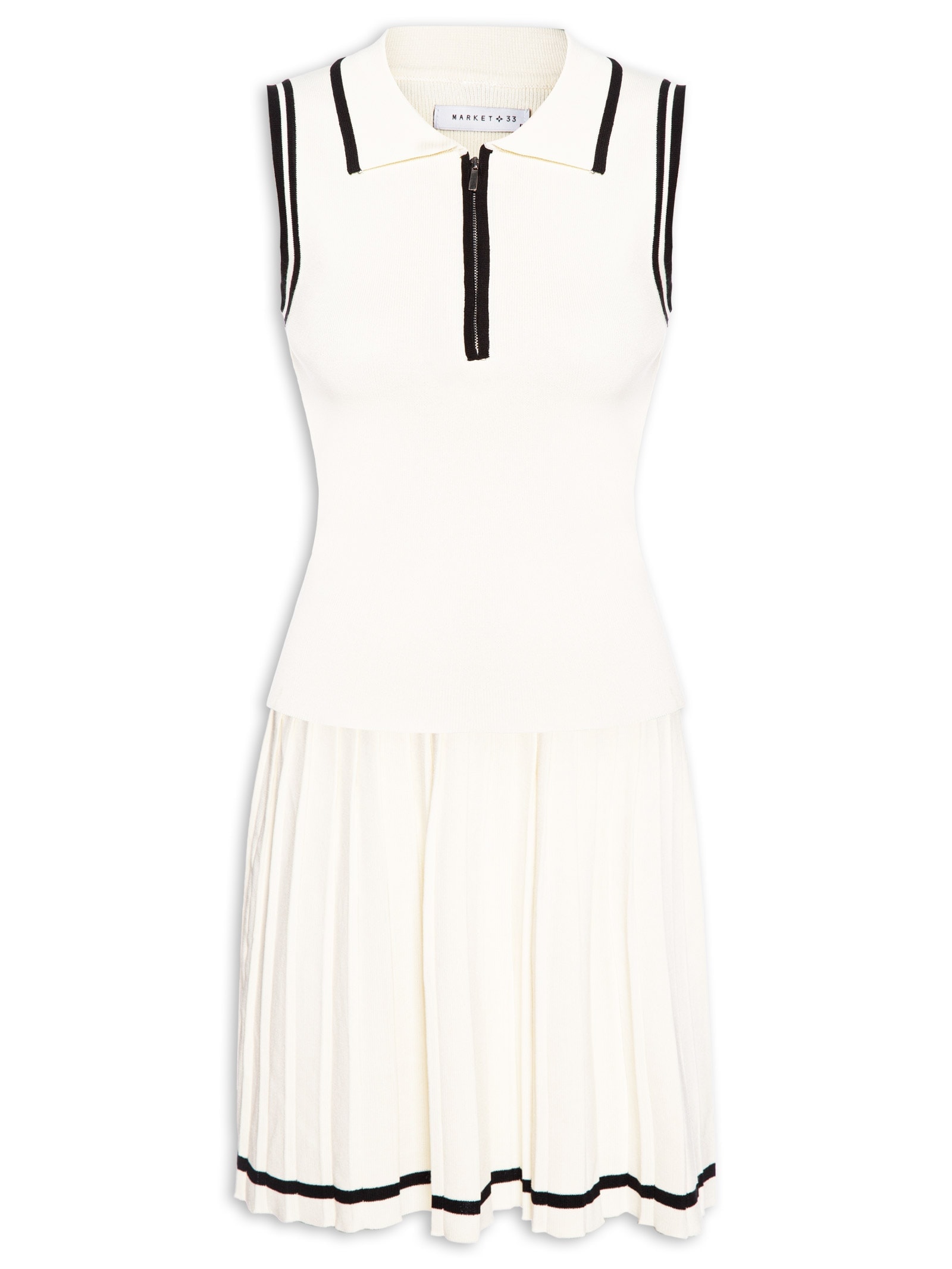 Conjunto Feminino Regata Polo E Saia Plissada Off White Market 33