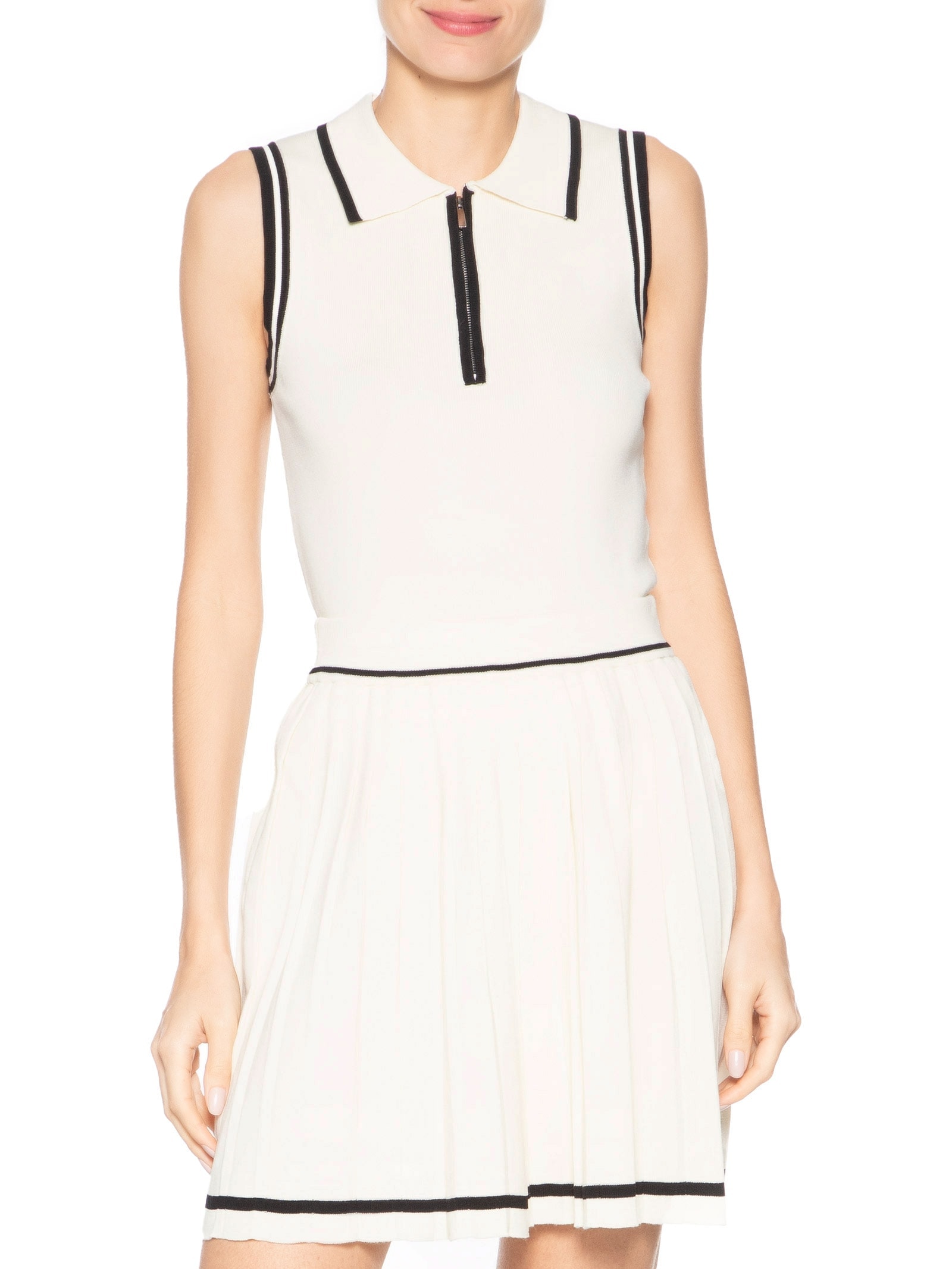 Conjunto Feminino Regata Polo E Saia Plissada Off White Market 33