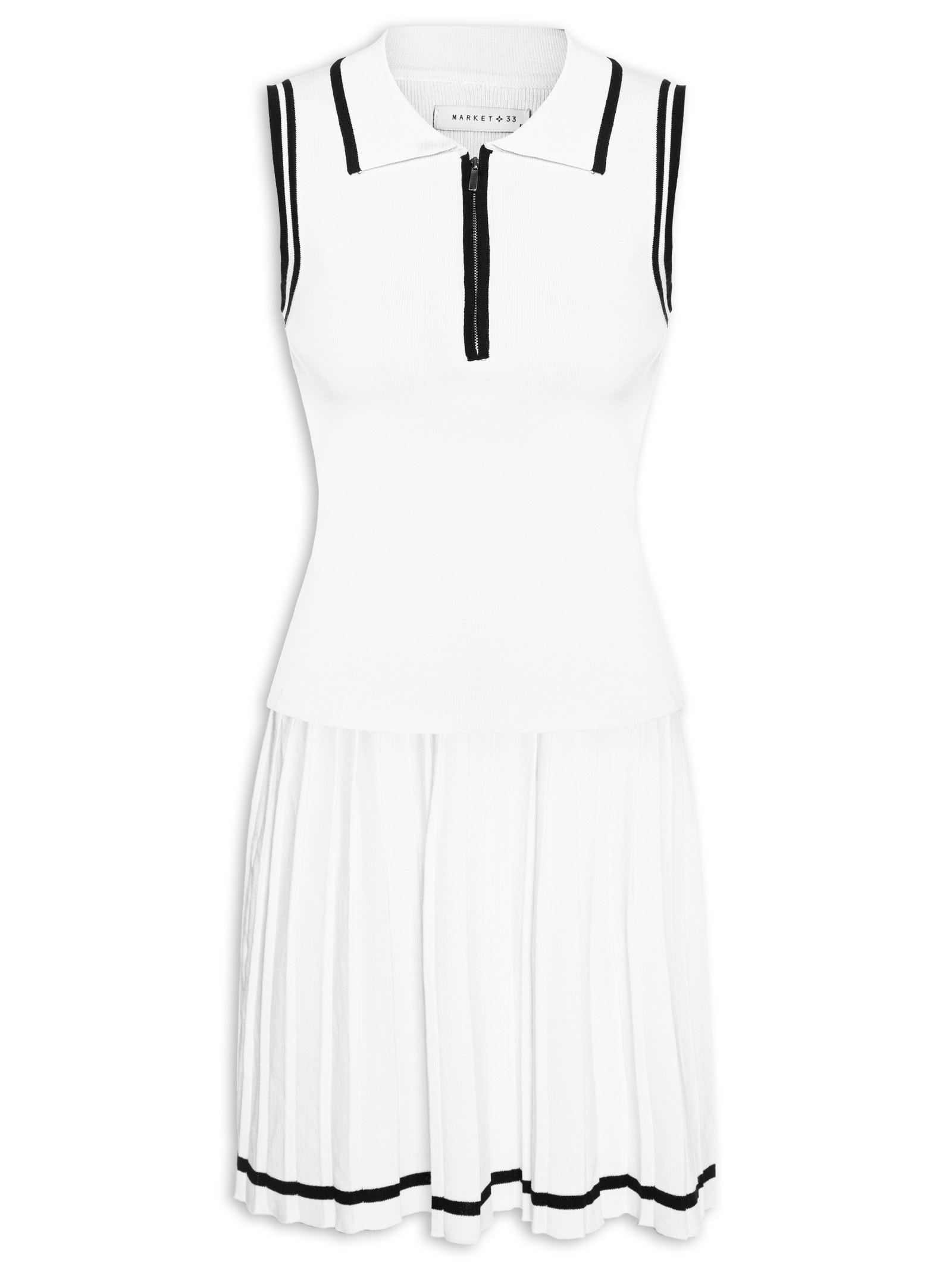 Conjunto Feminino Regata Polo E Saia Plissada Off White Market 33