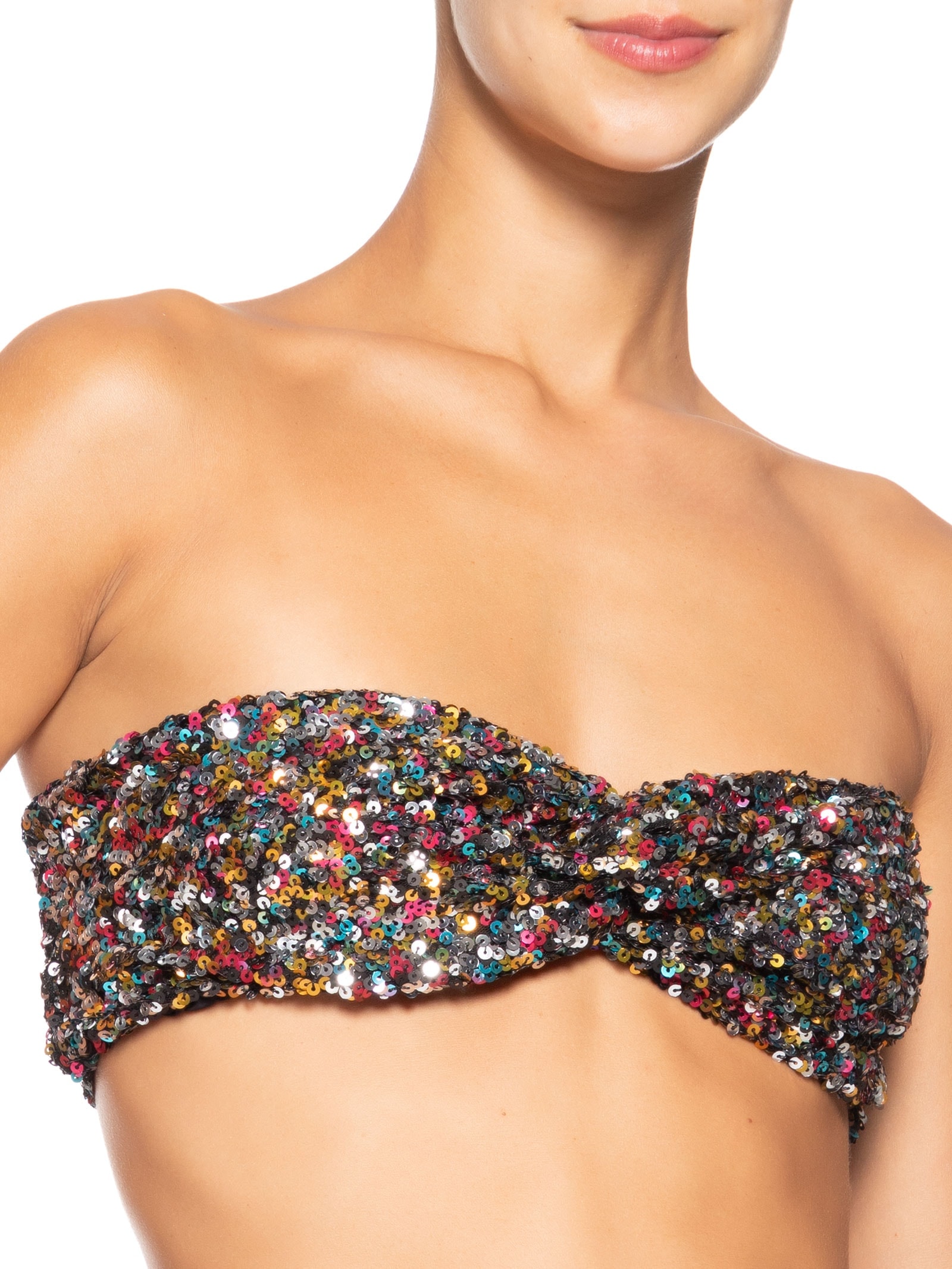 Conjunto Feminino Top E Hot Paetê Color Preto Dress To