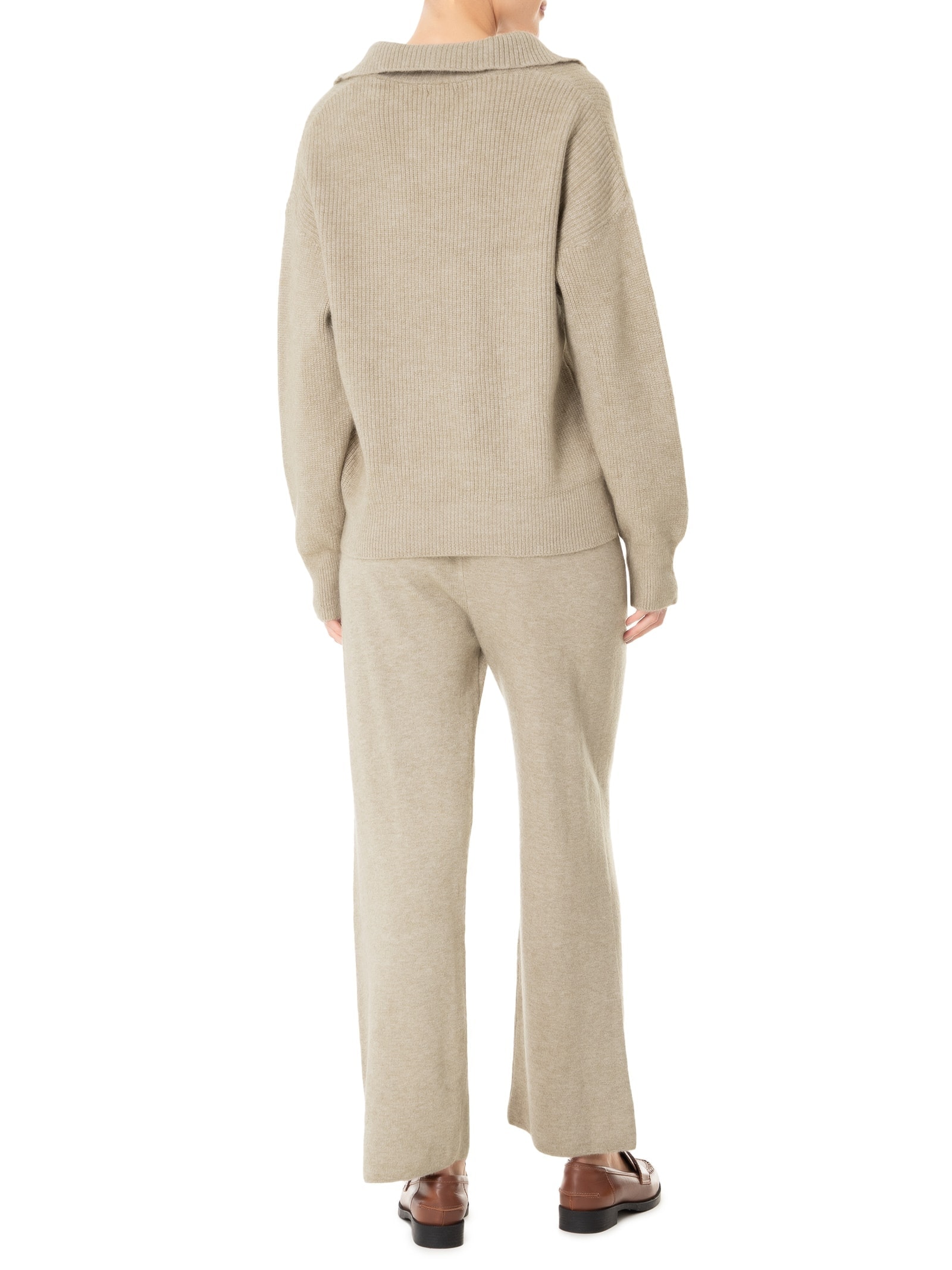 Conjunto Feminino Tricot Comfy Bege Basiq