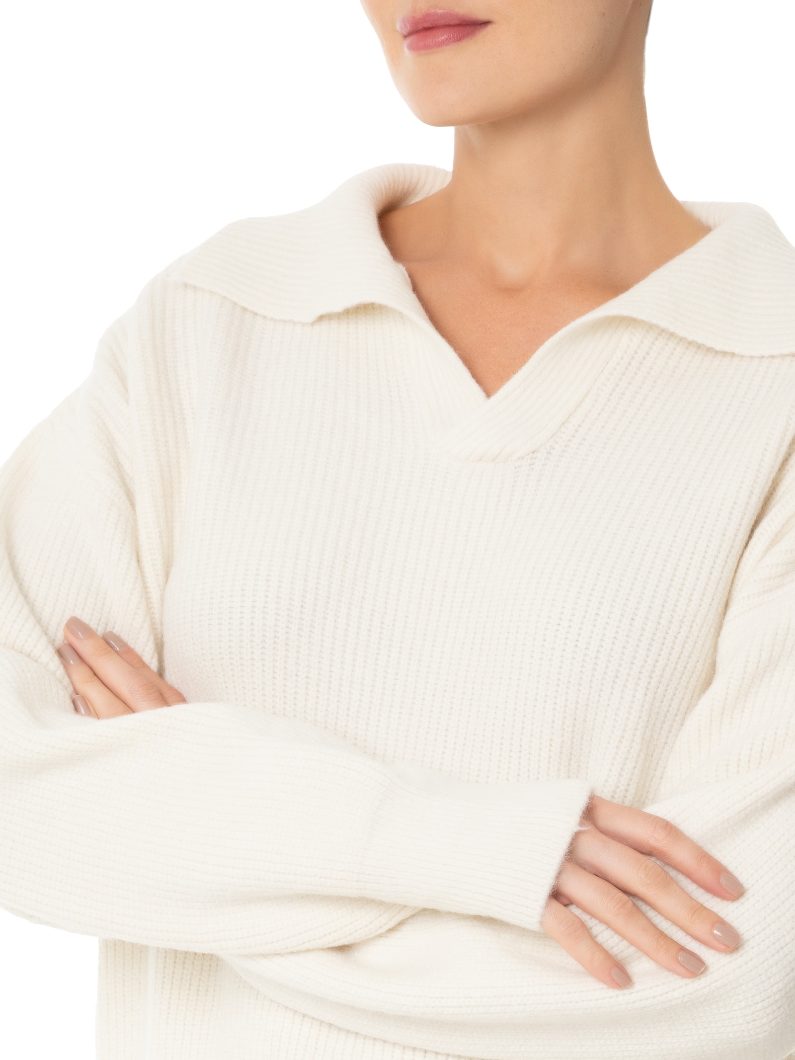 Conjunto Feminino Tricot Comfy Off White Basiq