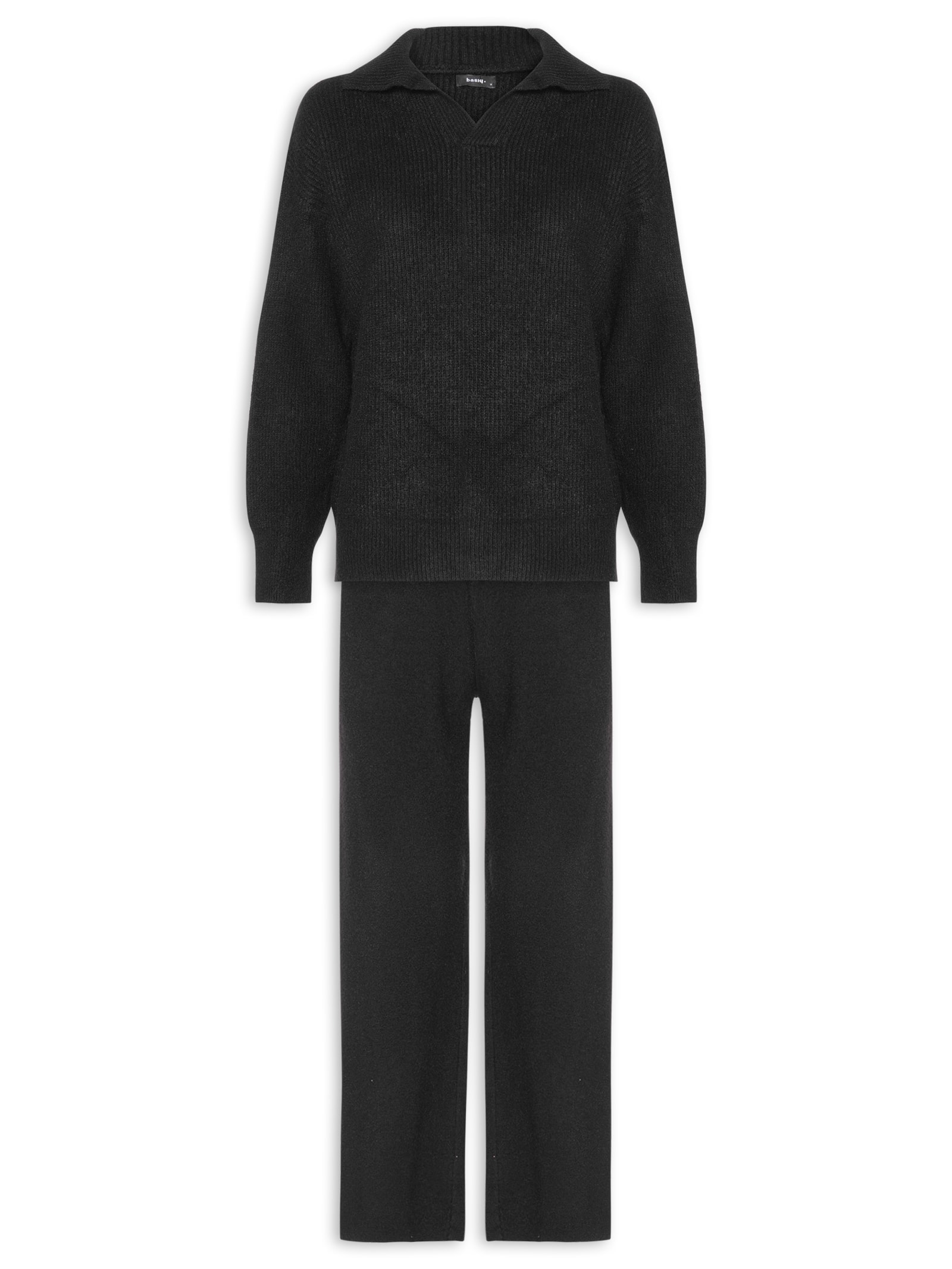 Conjunto Feminino Tricot Comfy Preto Basiq
