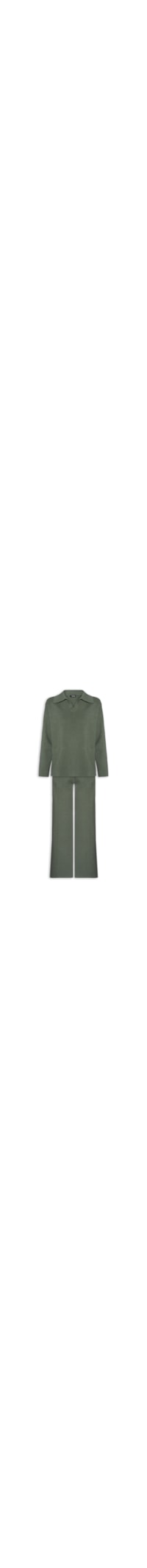 Conjunto Feminino Tricot Gola Polo – Verde