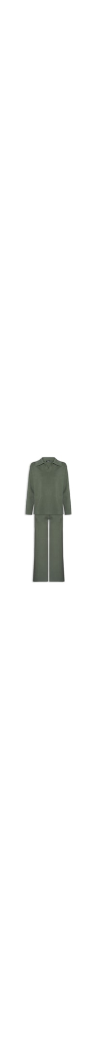 Conjunto Feminino Tricot Gola Polo – Verde
