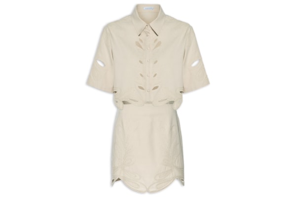 Conjunto Feminino Vazado - Bege