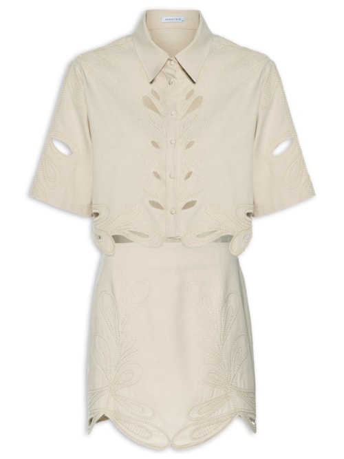 Conjunto Feminino Vazado – Bege