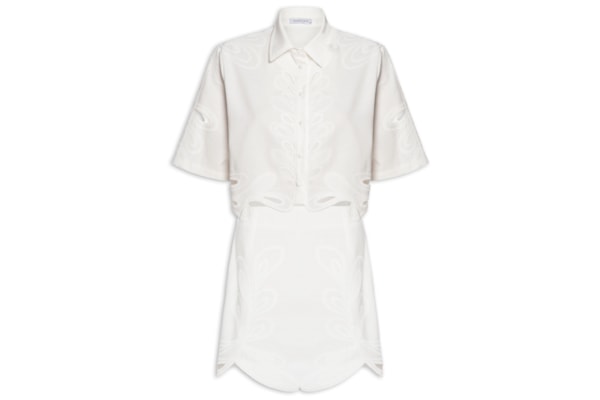 Conjunto Feminino Vazado - Off White