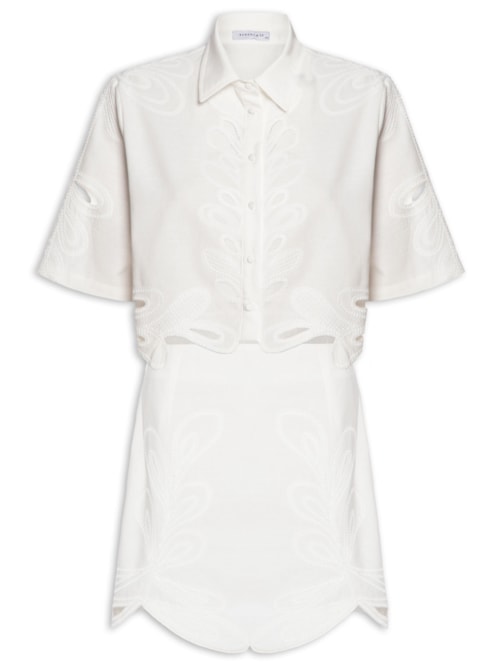 Conjunto Feminino Vazado – Off White