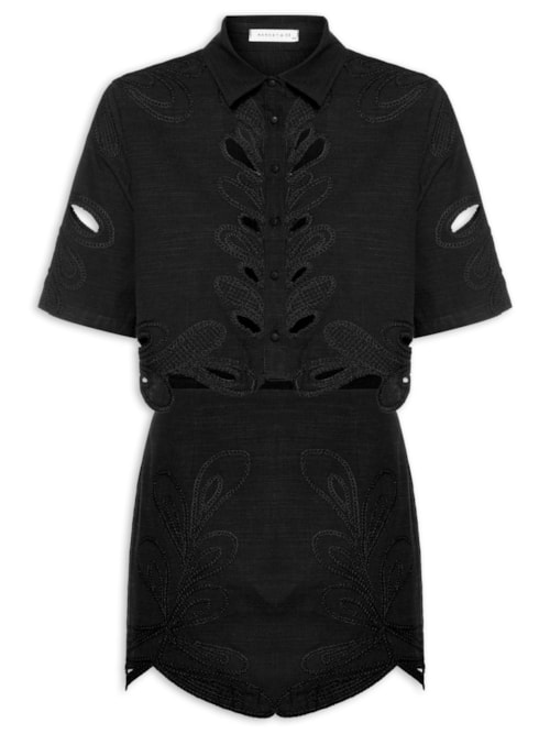 Conjunto Feminino Vazado – Preto