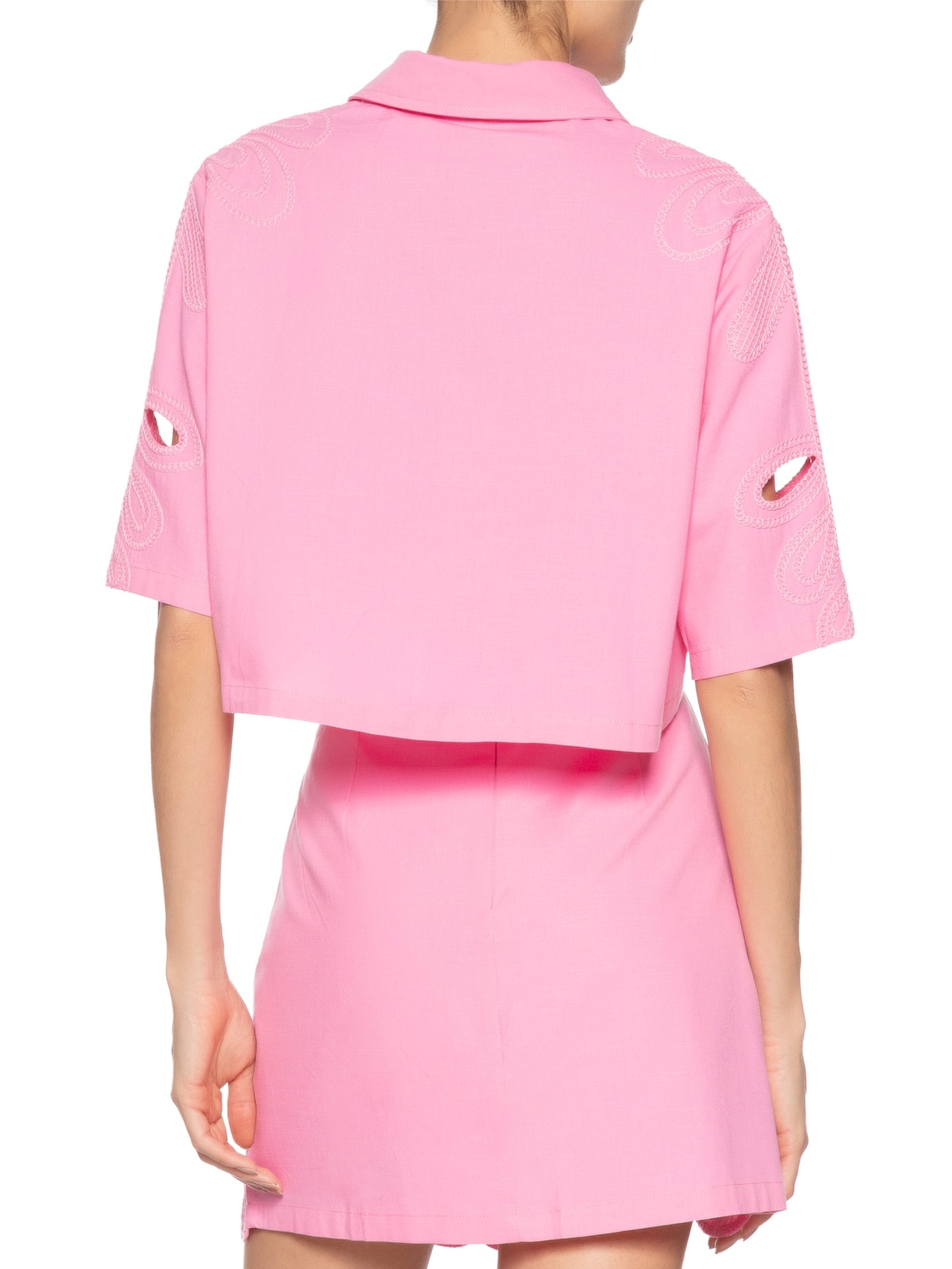 Conjunto Feminino Vazado Rosa Market 33