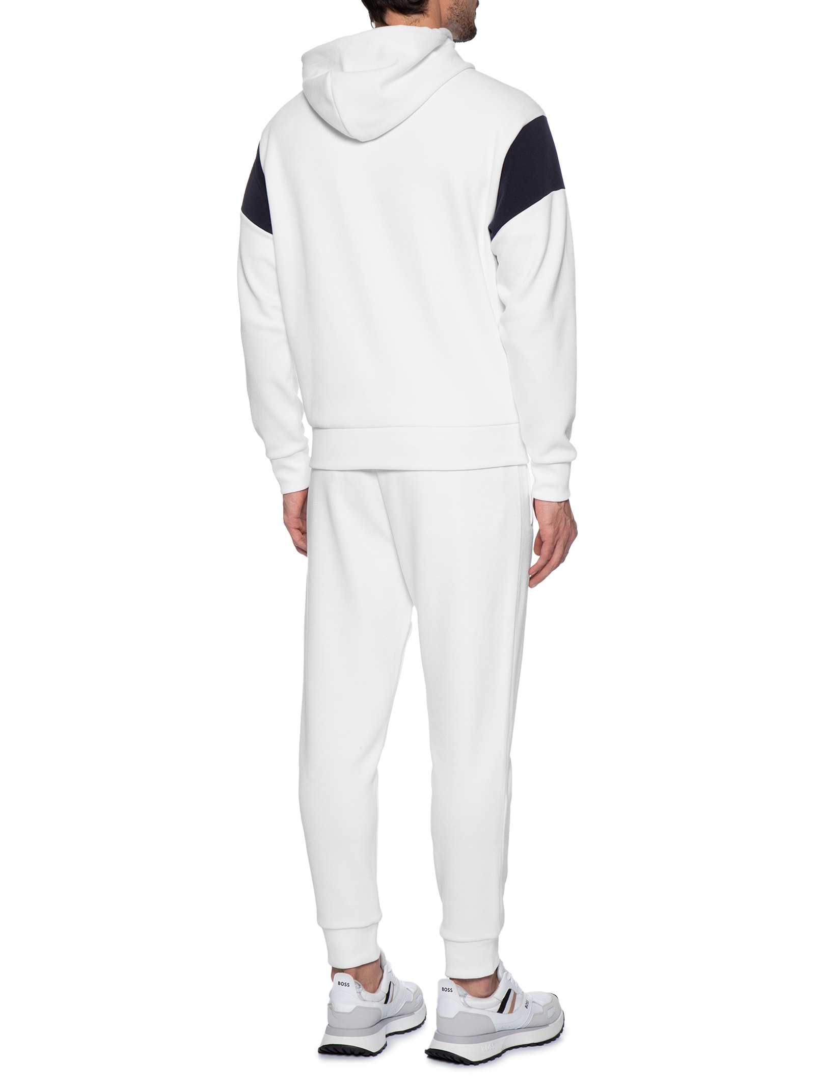 Conjunto Masculino Agasalho Sw Track Suit Set Branco Boss