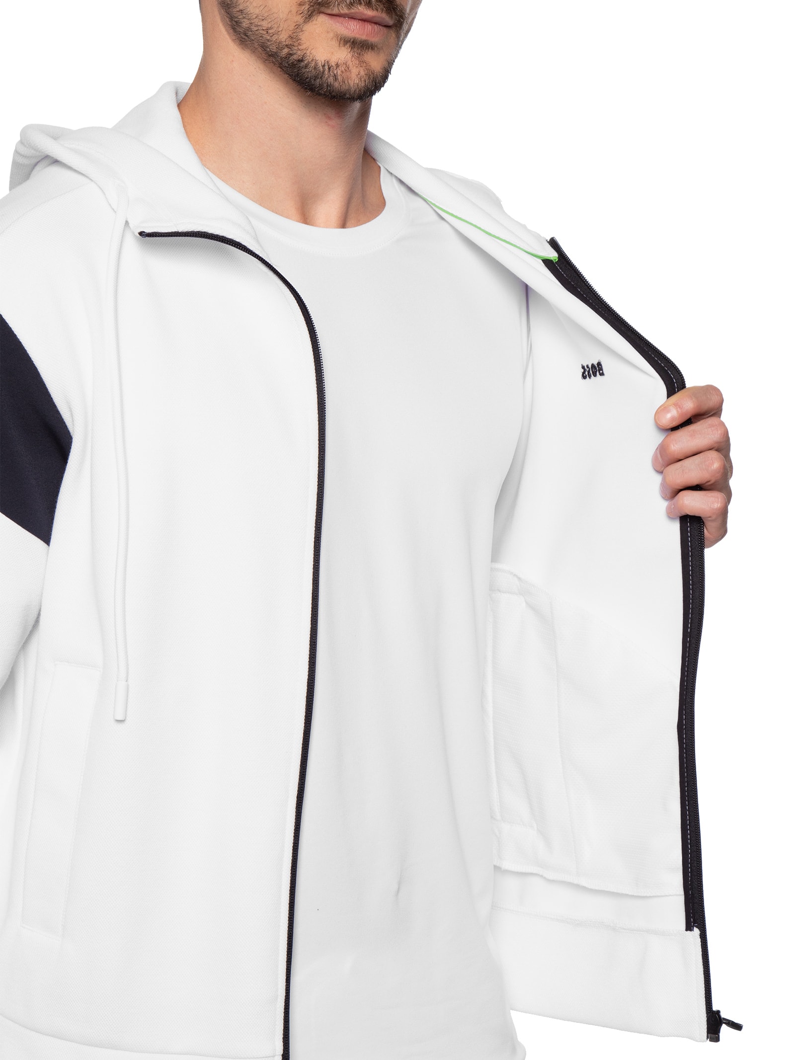 Conjunto Masculino Agasalho Sw Track Suit Set Branco Boss