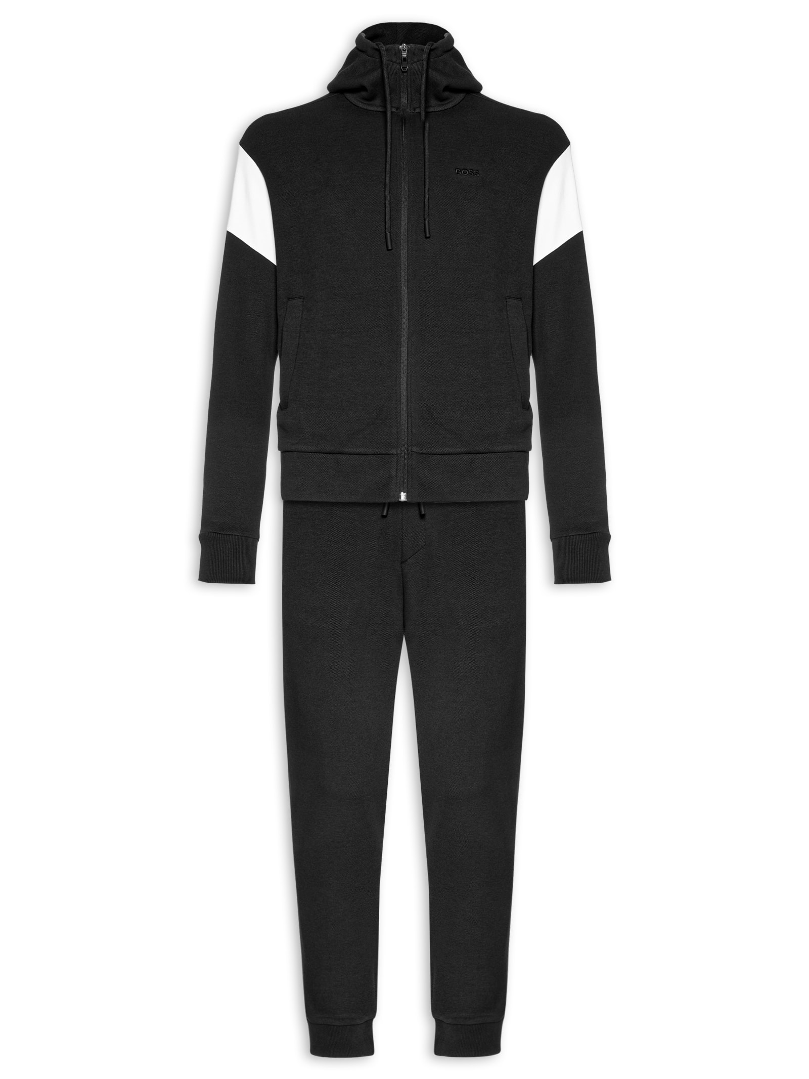 Conjunto Masculino Agasalho Sw Track Suit Set Preto Boss