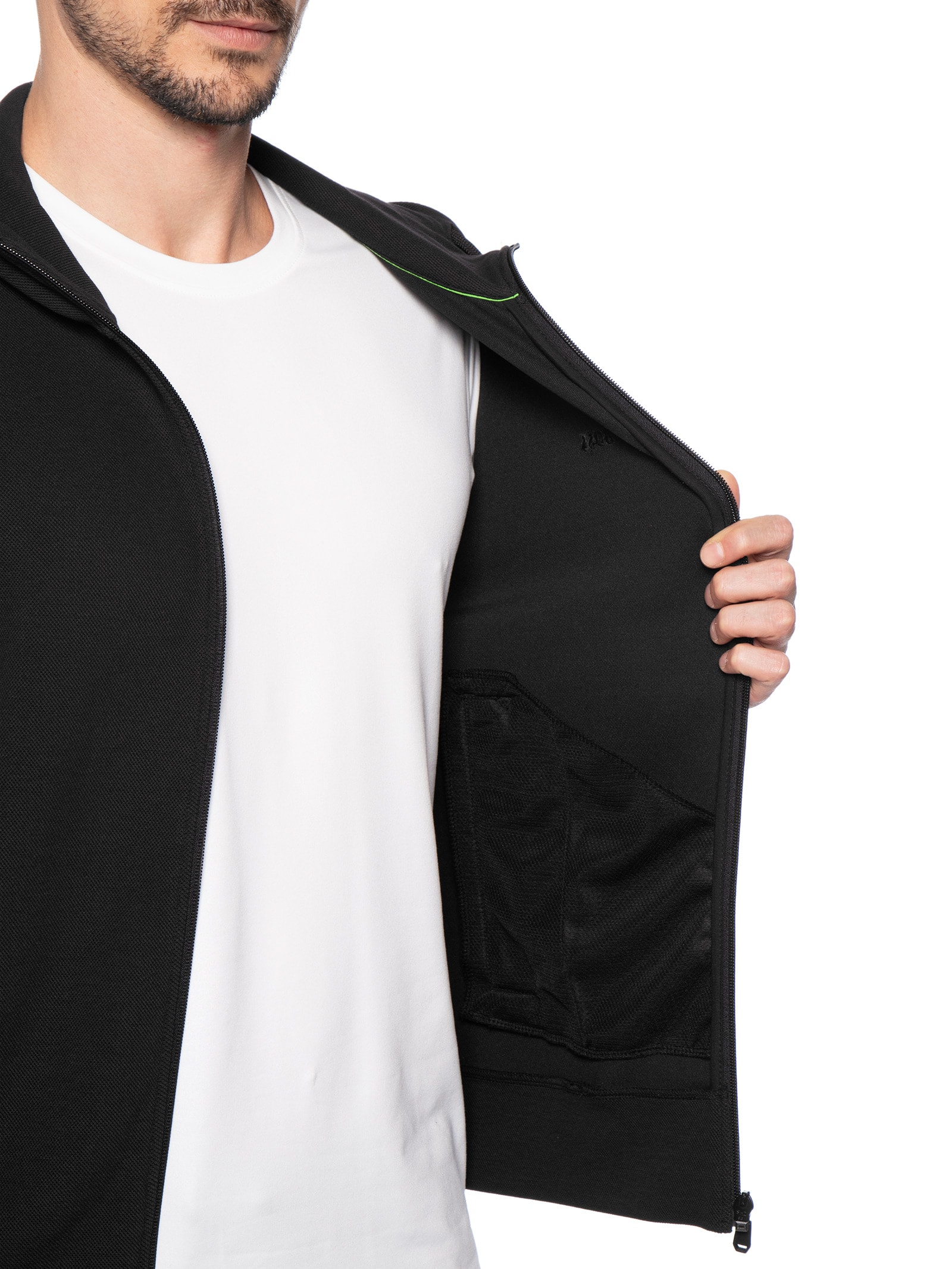 Conjunto Masculino Agasalho Sw Track Suit Set Preto Boss