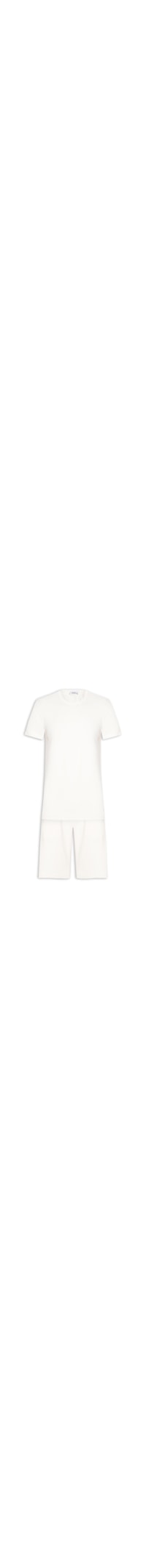 Conjunto Masculino Básico Camiseta E Bermuda - Off White
