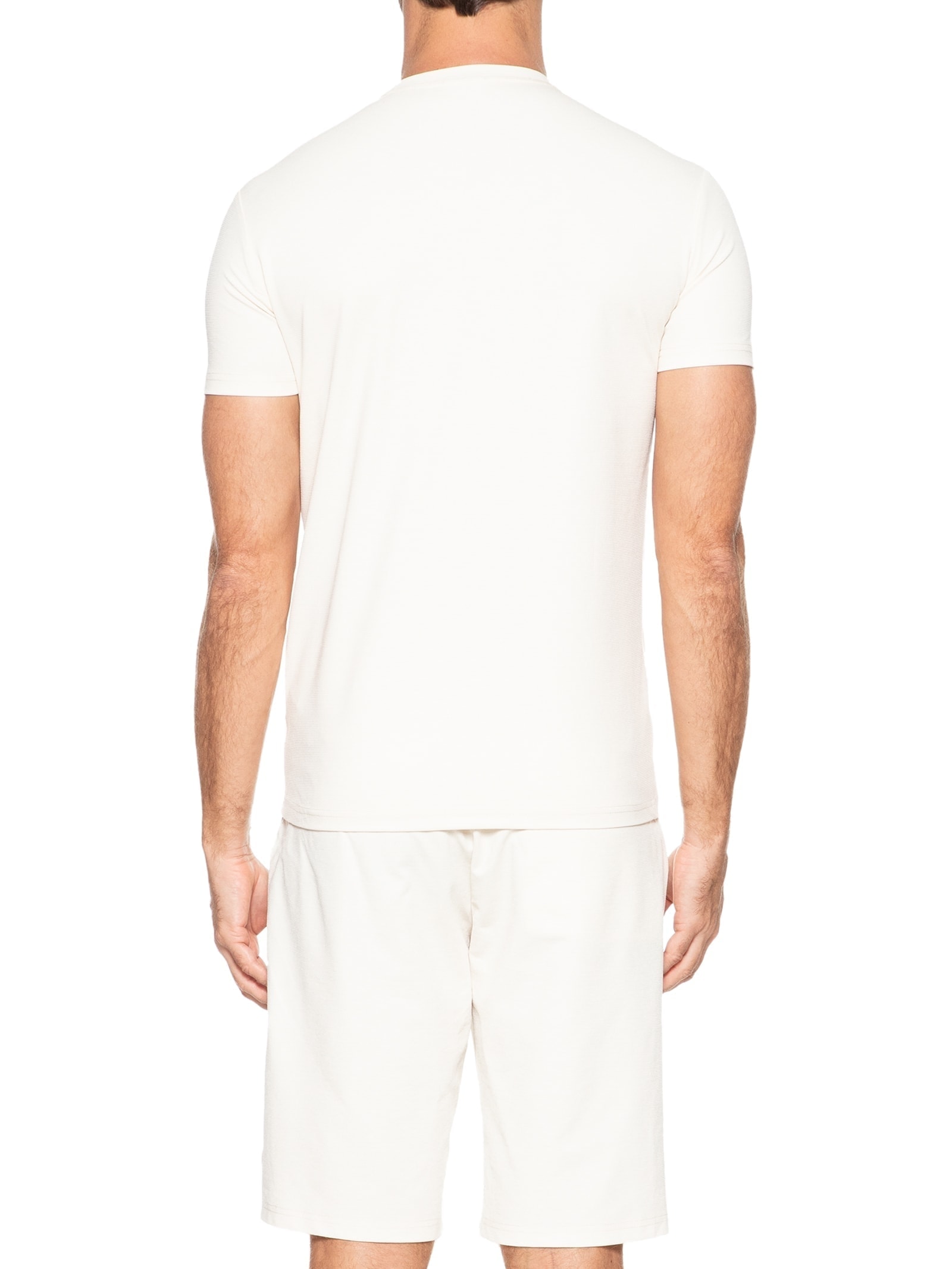 Conjunto Masculino Básico Camiseta E Bermuda Off White Basiq Men