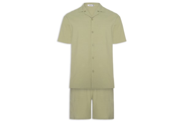 Conjunto Masculino Camisa Com Shorts - Verde