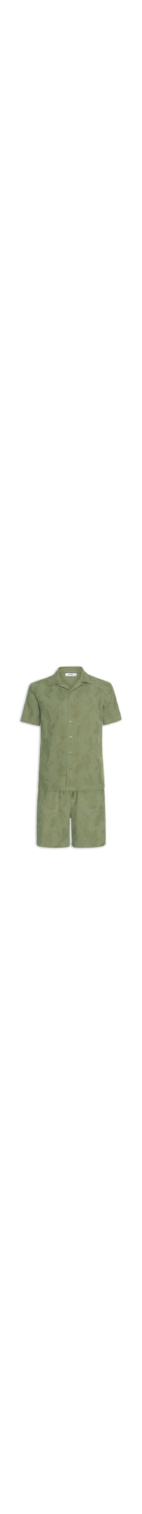 Conjunto Masculino Camisa E Short Estampado - Verde
