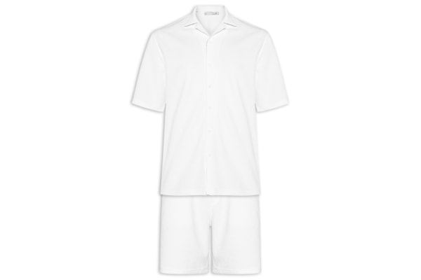 Conjunto Masculino Camisa E Short Texturizado - Branco