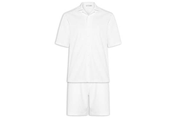 Conjunto Masculino Camisa E Short Texturizado - Branco