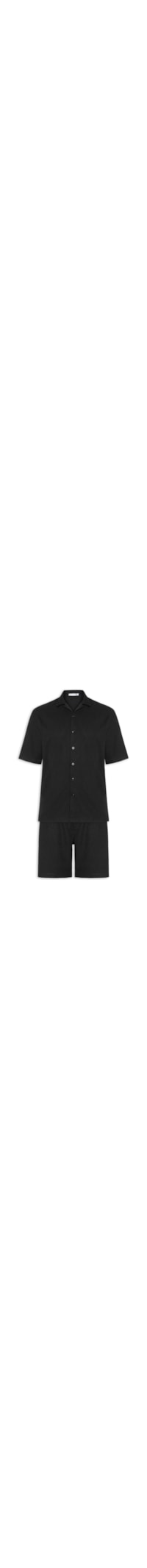 Conjunto Masculino Camisa E Short Texturizado - Preto