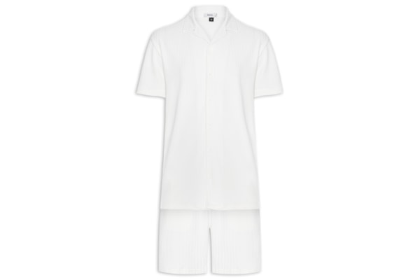 Conjunto Masculino Camisa E Shorts - Branco