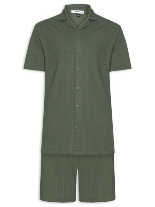Conjunto Masculino Camisa E Shorts – Verde