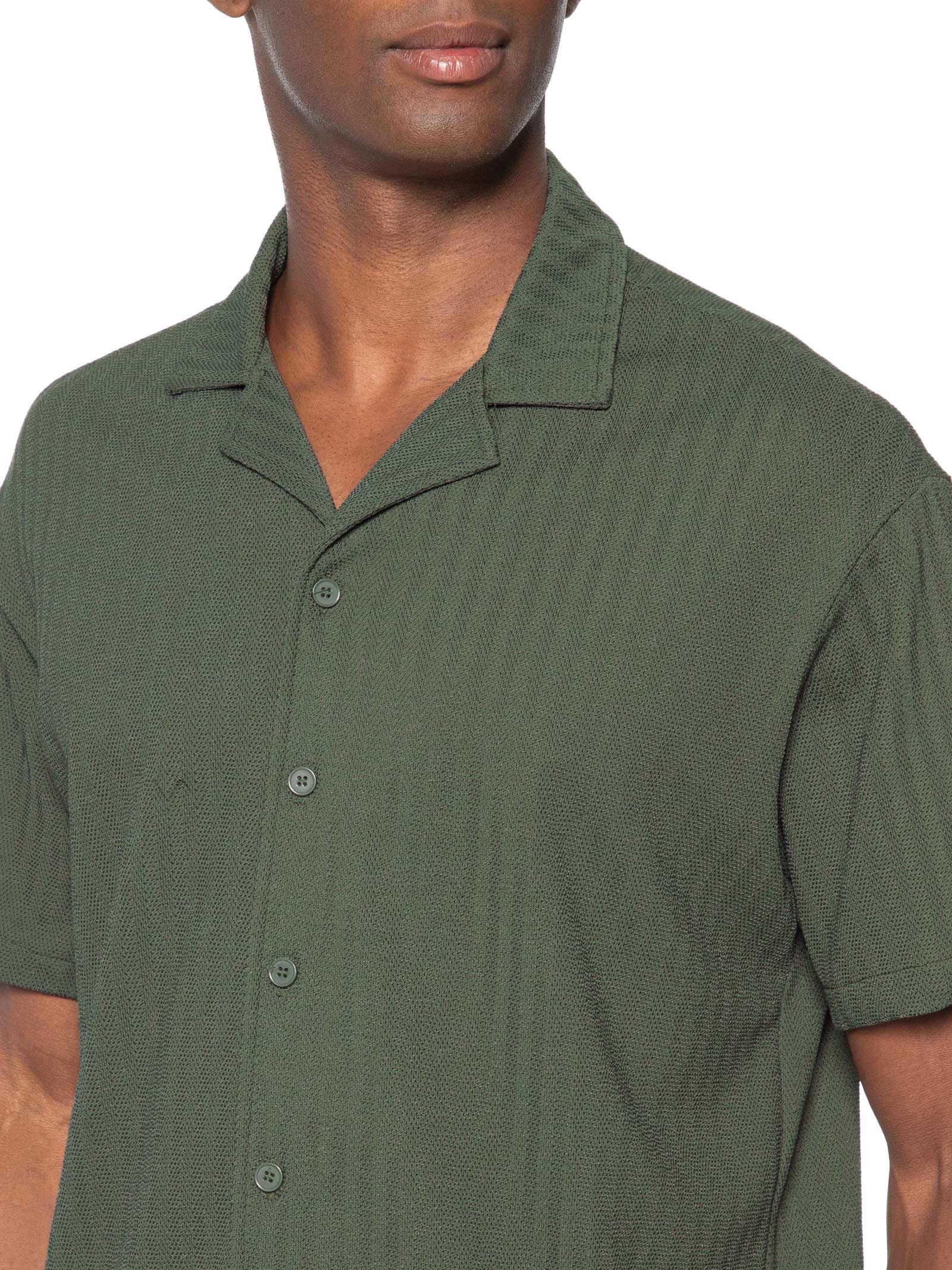 Conjunto Masculino Camisa E Shorts Verde Basiq Men