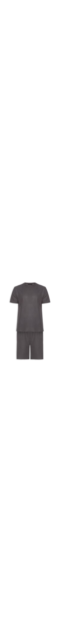 Conjunto Masculino Camiseta E Short Texturizado - Cinza
