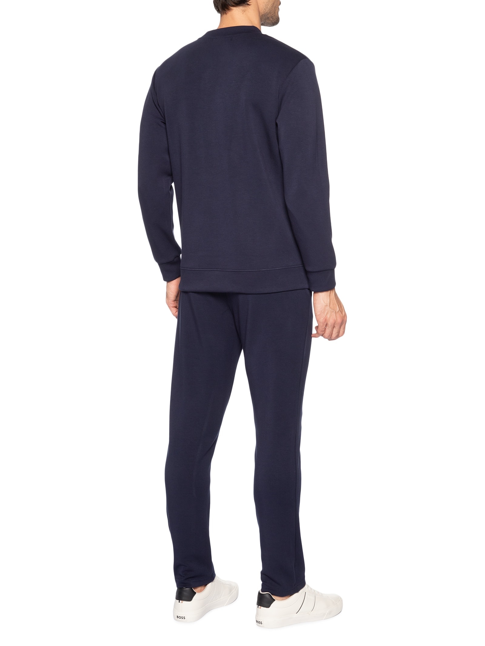 Conjunto Masculino de Moletom Gola Careca Azul '2 Essential