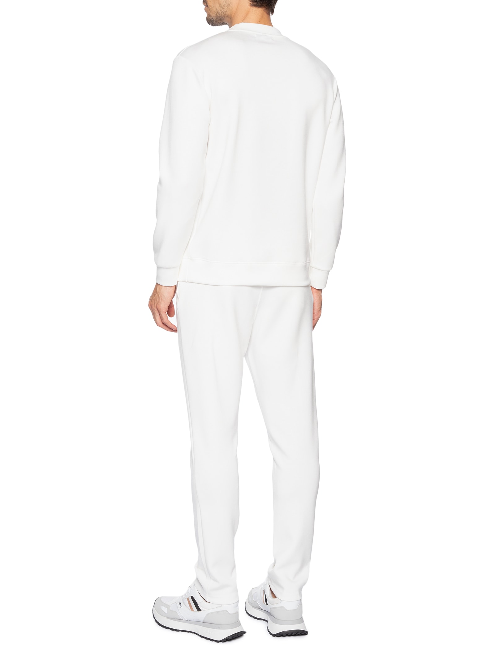 Conjunto Masculino de Moletom Gola Careca Branco '2 Essential