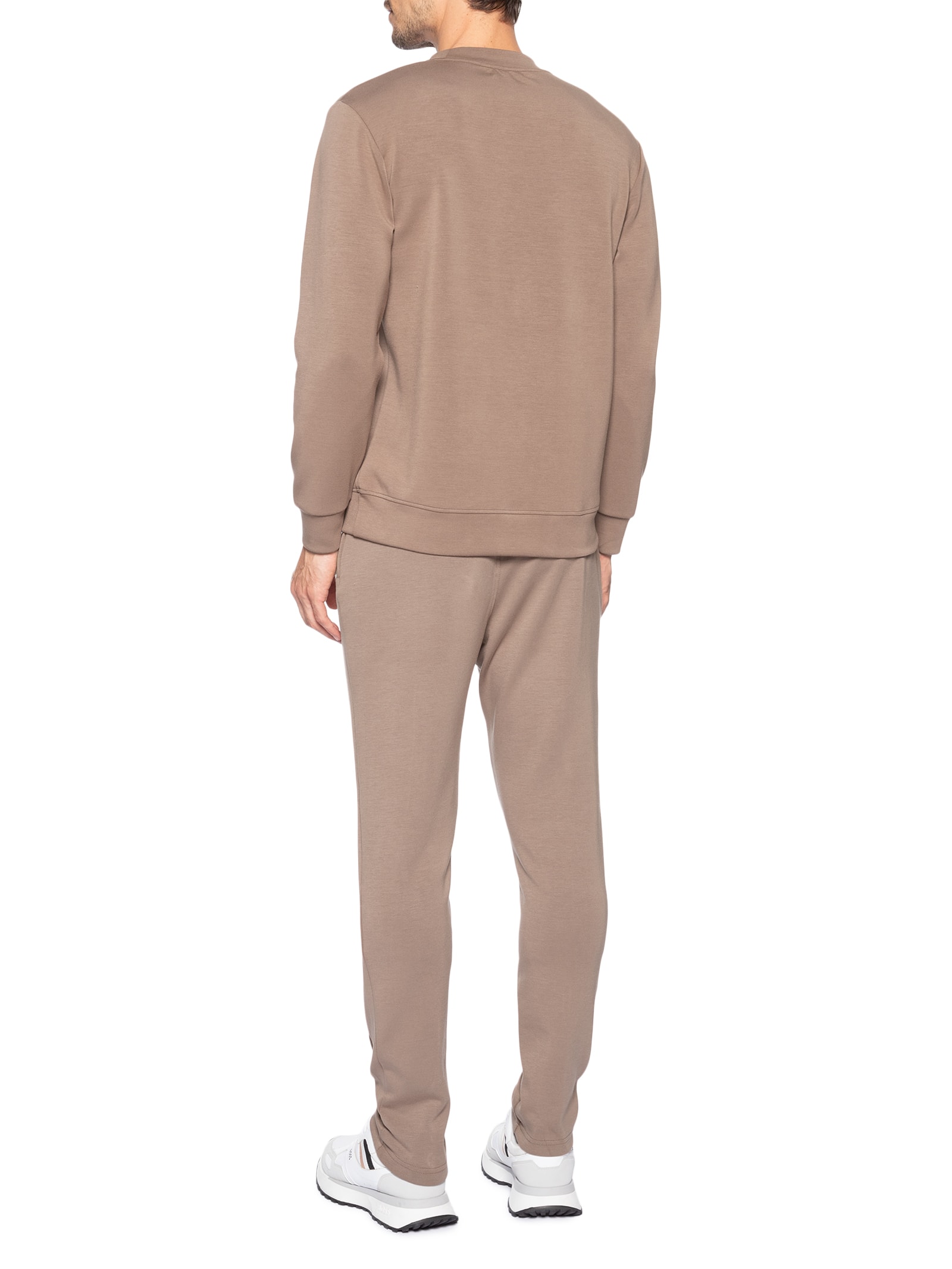 Conjunto Masculino de Moletom Gola Careca Marrom '2 Essential