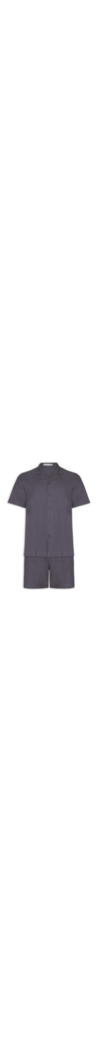 Conjunto Masculino Em Linho Misto - Azul