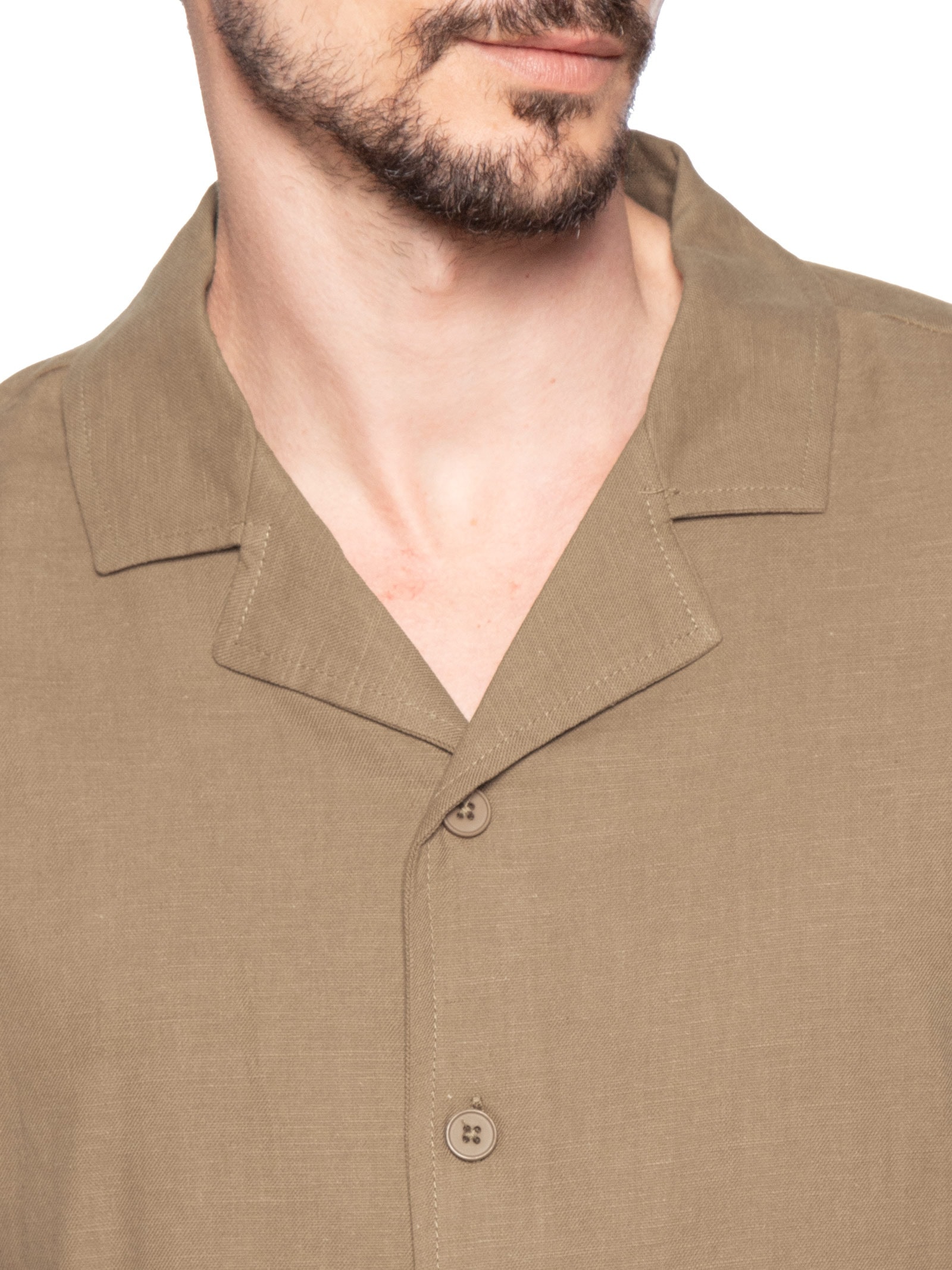 Conjunto Masculino Em Linho Misto Bege '2 Essential