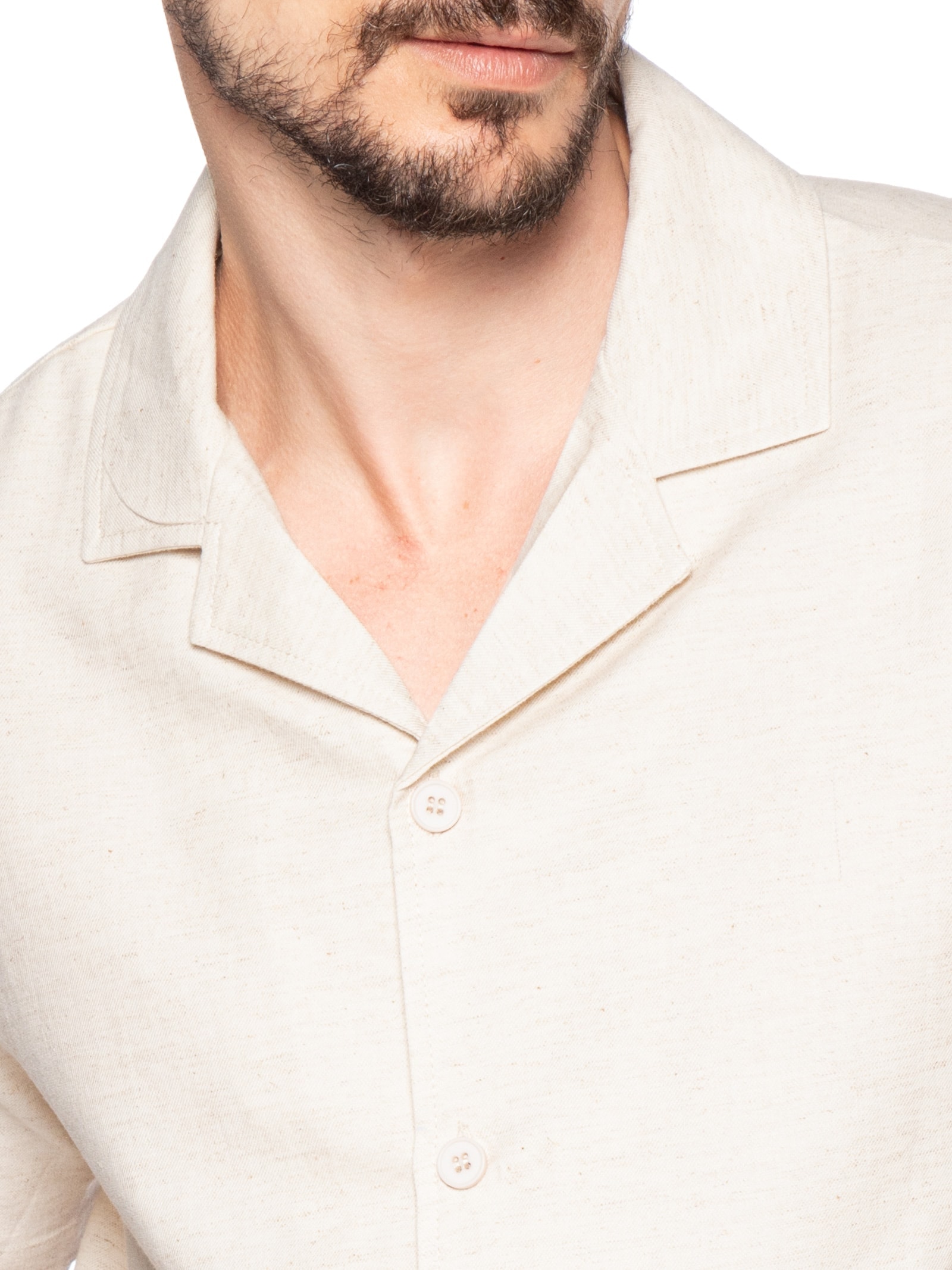 Conjunto Masculino Em Linho Misto Bege '2 Essential